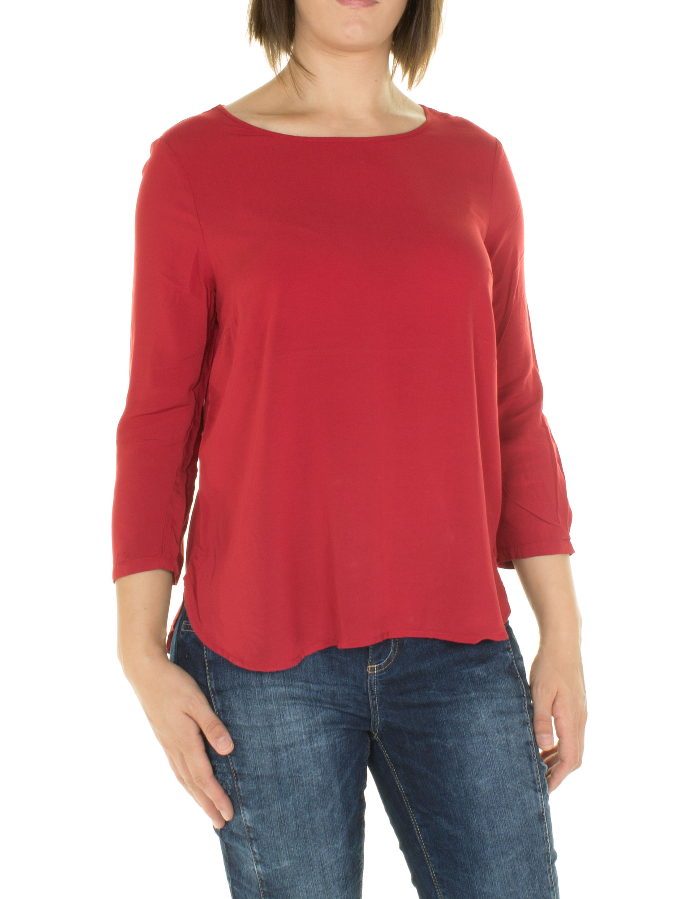 Damen Bluse 3/4 Arm Baumwollmix - Slim Fit Für Business & Freizeit