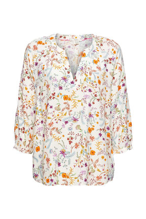 Damen Viskose-Bluse mit floralem Muster