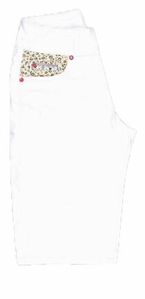 Damen Bermuda Tummyless-Short stretch twill (white)