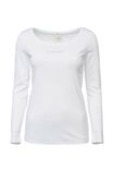 Damen Strass-Logo Langarm-Shirt (white)